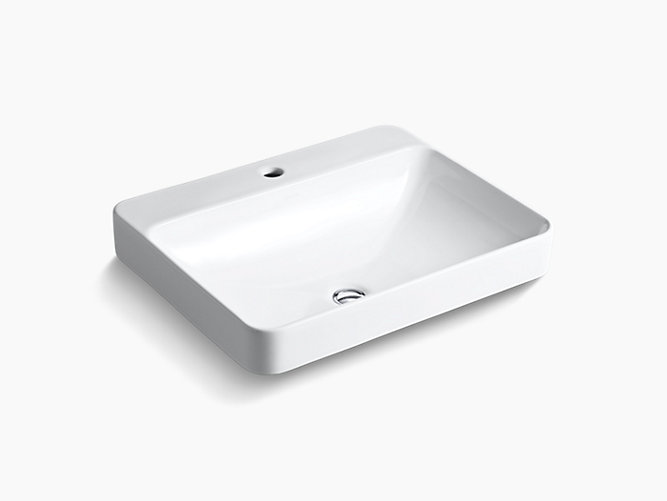 Forefront® Rectangular Vessel Lavatory with Faucet Deck (single faucet hole)
